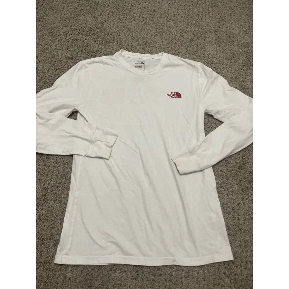 The North Face Fine Alpine Equipment Graphic T-shirt Men Red Long Sleeve Small